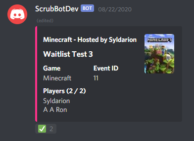 New ScrubBot embed message